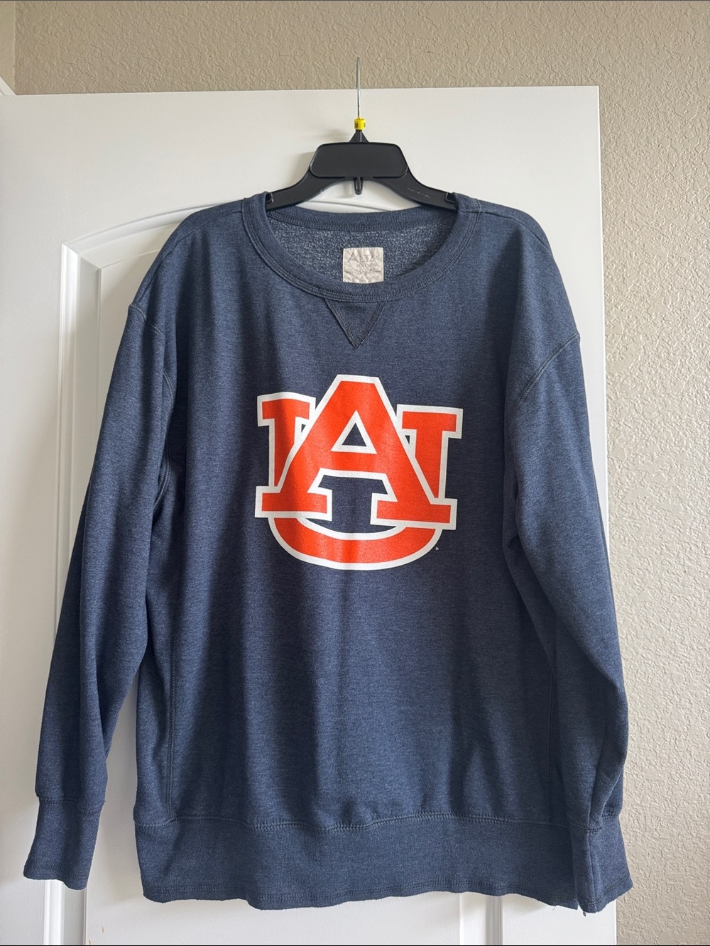 Navy Auburn Logo Crewneck Sweatshirt - Collegiate Comfort